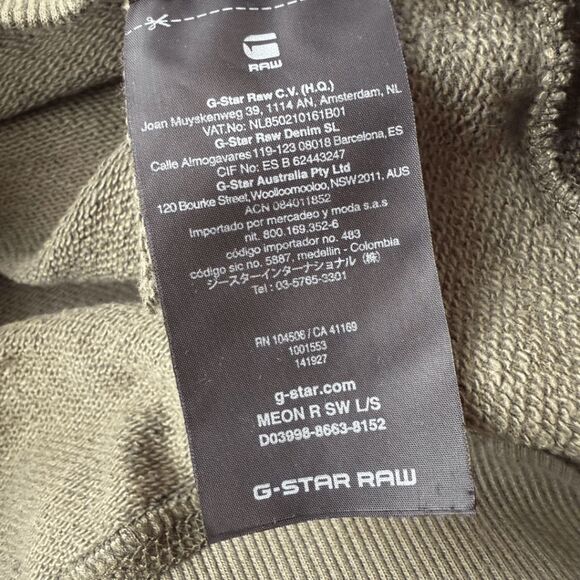 G-Star Raw Men's Camouflage Long‎ Sleeve Pullover Sweatshirt Army Green Small - Picture 7 of 10